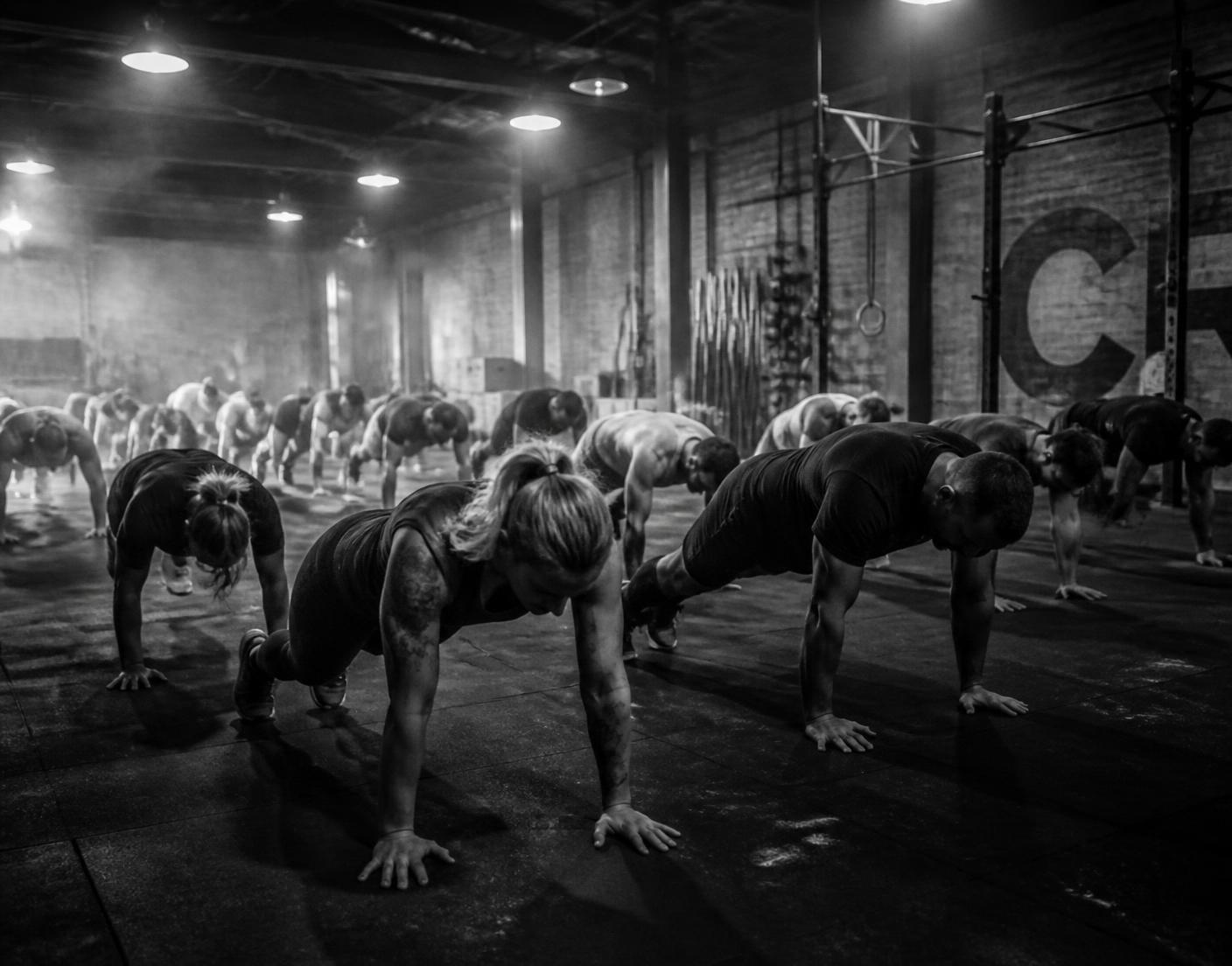 Group class training together on the FORGE floor