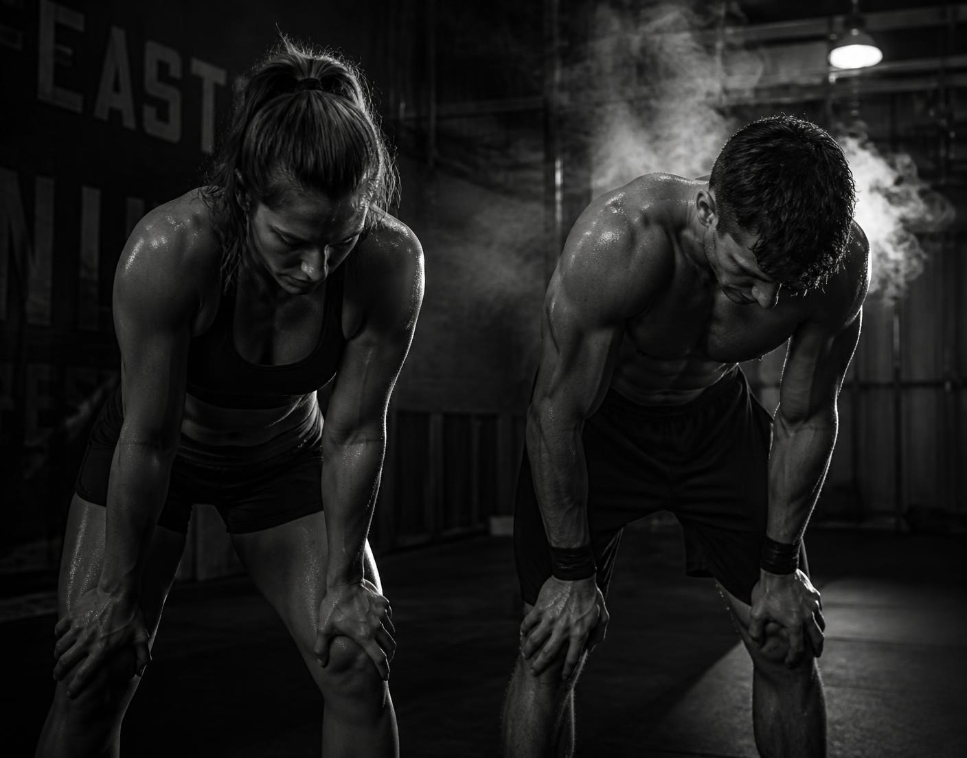 Athletes recovering after a hard session