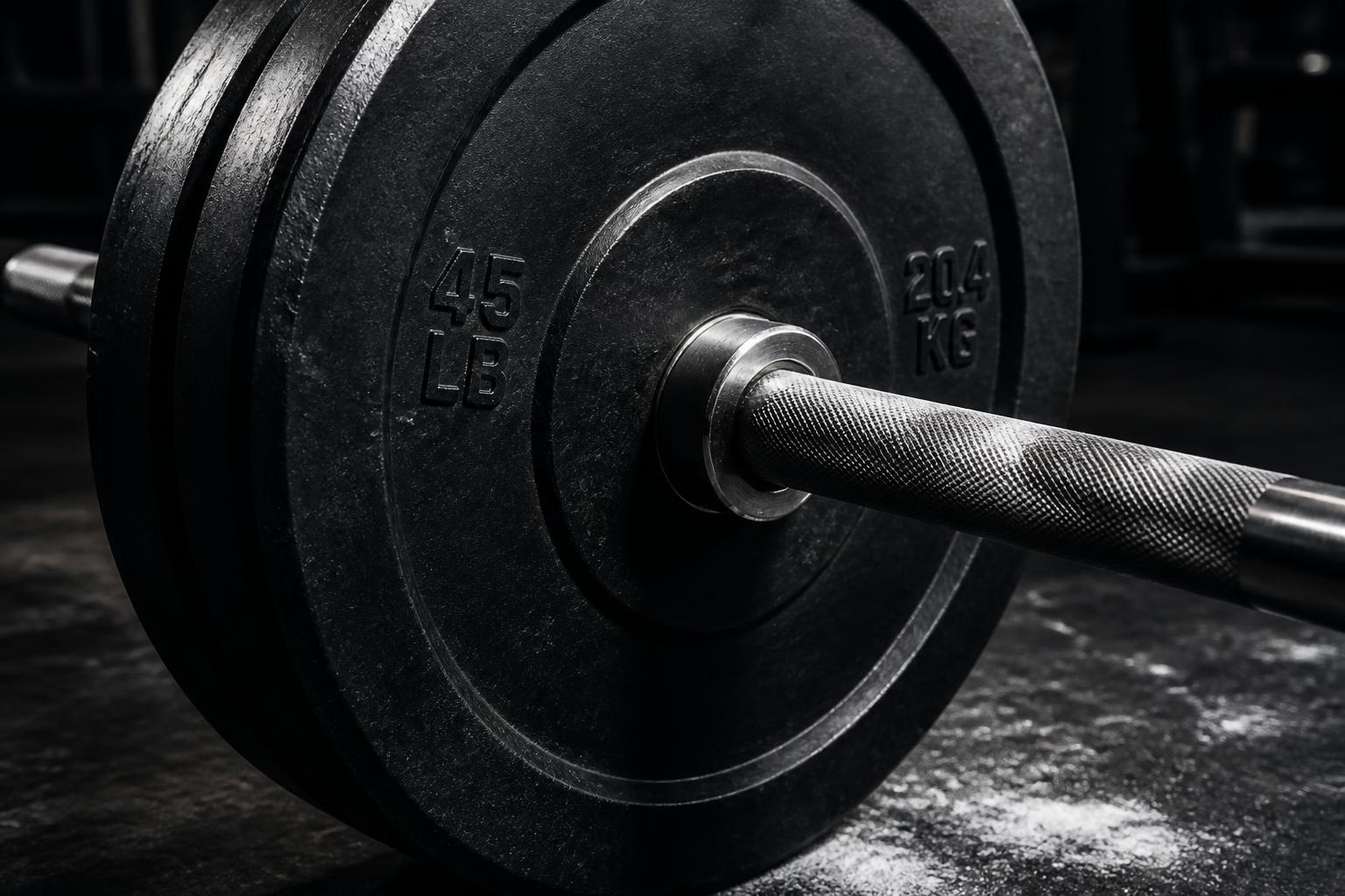 Barbell training scene