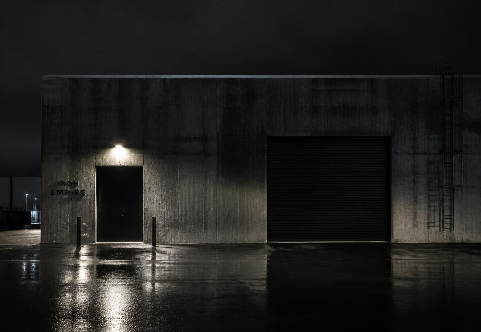 FORGE facility exterior at night